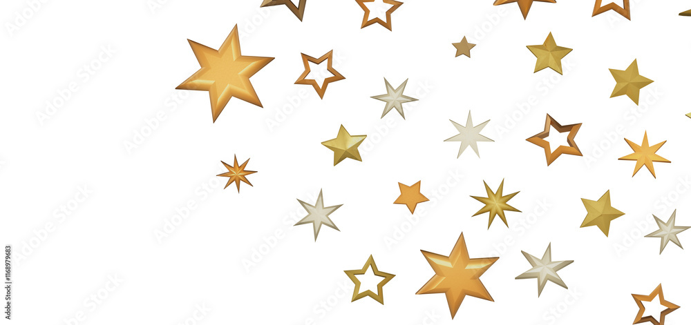 An abstract illustration of gold stars on a black background. The stars are arranged in a random pattern and are of varying sizes. An abstract illustration of gold stars on a black background. The stars are arranged in a random pattern and are of varying sizes.