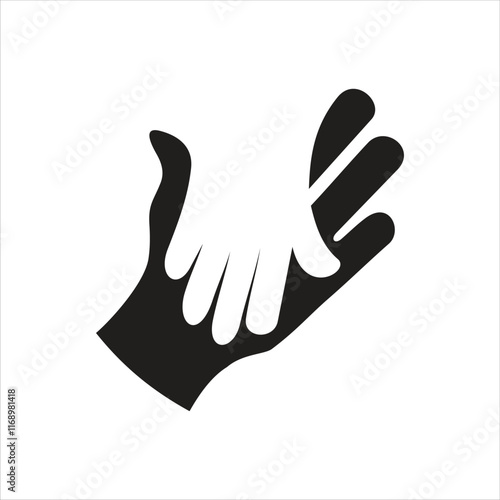 Charity hand vector logo design