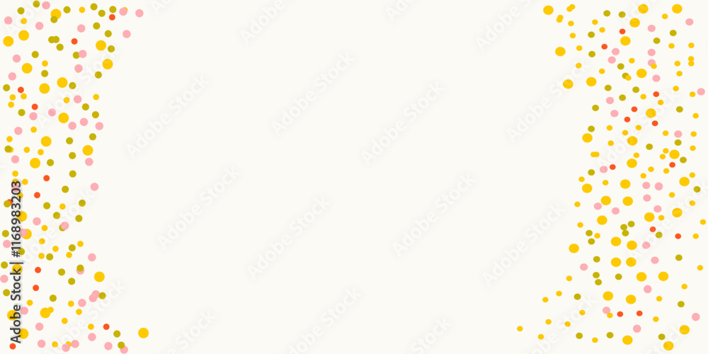 Background with bright dots, frame for advertising. Yellow, red, orange, green circles isolated. Background with bright dots, frame for advertising. Yellow, red, orange, green circles isolated.