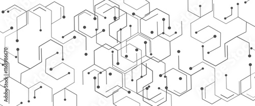 Vector abstract technology and science digital communication, high technology design line technology.