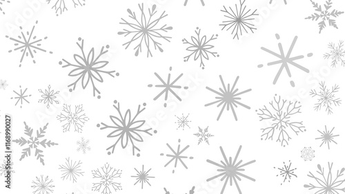 Snowflakes - Christmas Card - Snowflakes Of Paper In Frame