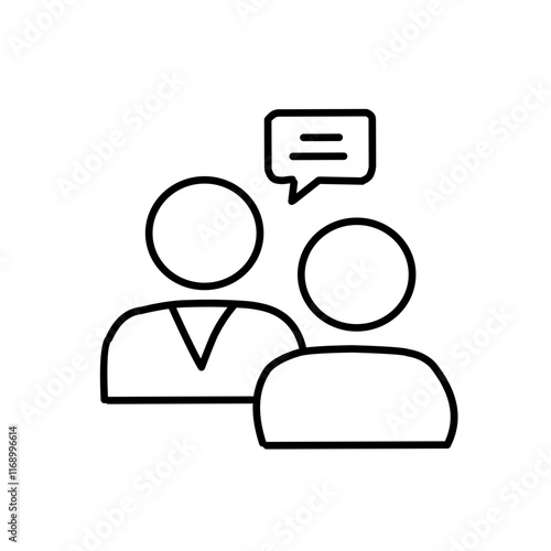Talking People Line Vector