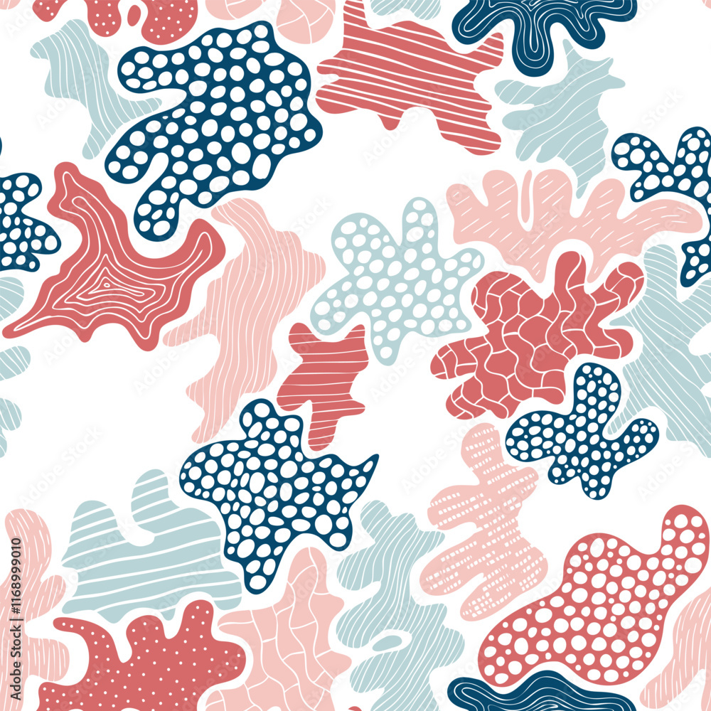 Doodle Cell Structure Seamless Pattern Doodle Cell Structure Seamless Pattern