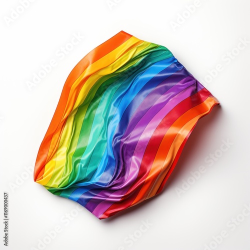 Isolated On White. Sticker. logotype. olated Rainbow Flag: Symbol of Diversity and Pride photo