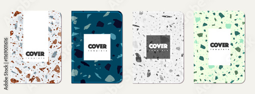 Notebook cover design. Terrazzo abstract
