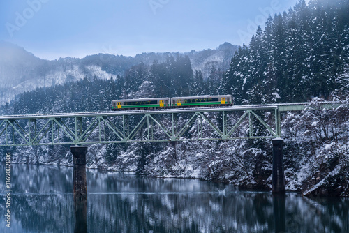 雪の第二只見川陸梁