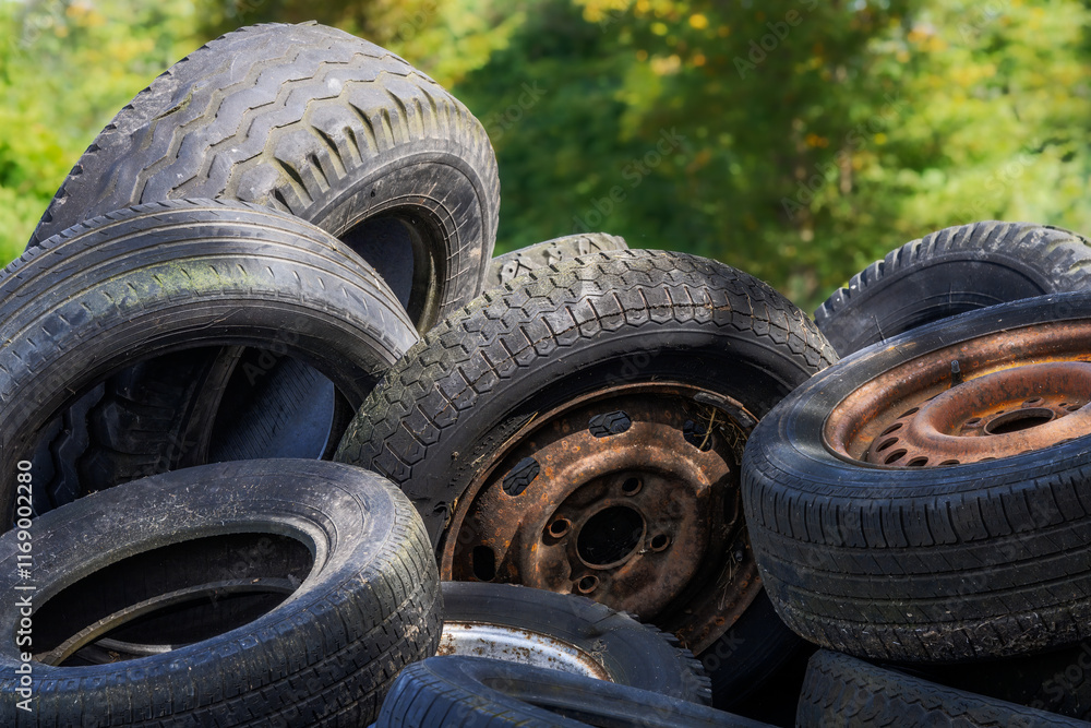 Heap of old tyres
