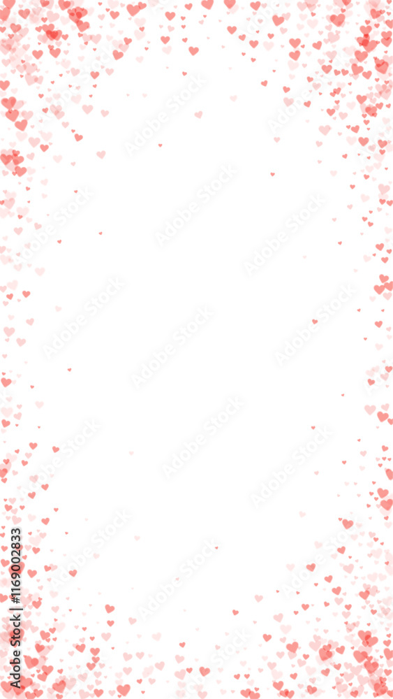 Red hearts scattered on white background. Red hearts scattered on white background.