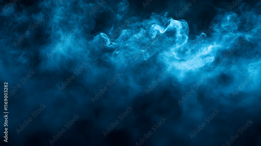 Fototapeta premium Blue Smoke Abstract Background Illustration