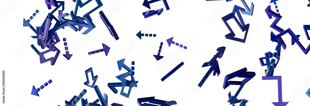 Fototapeta premium Abstract Blue Arrows Background