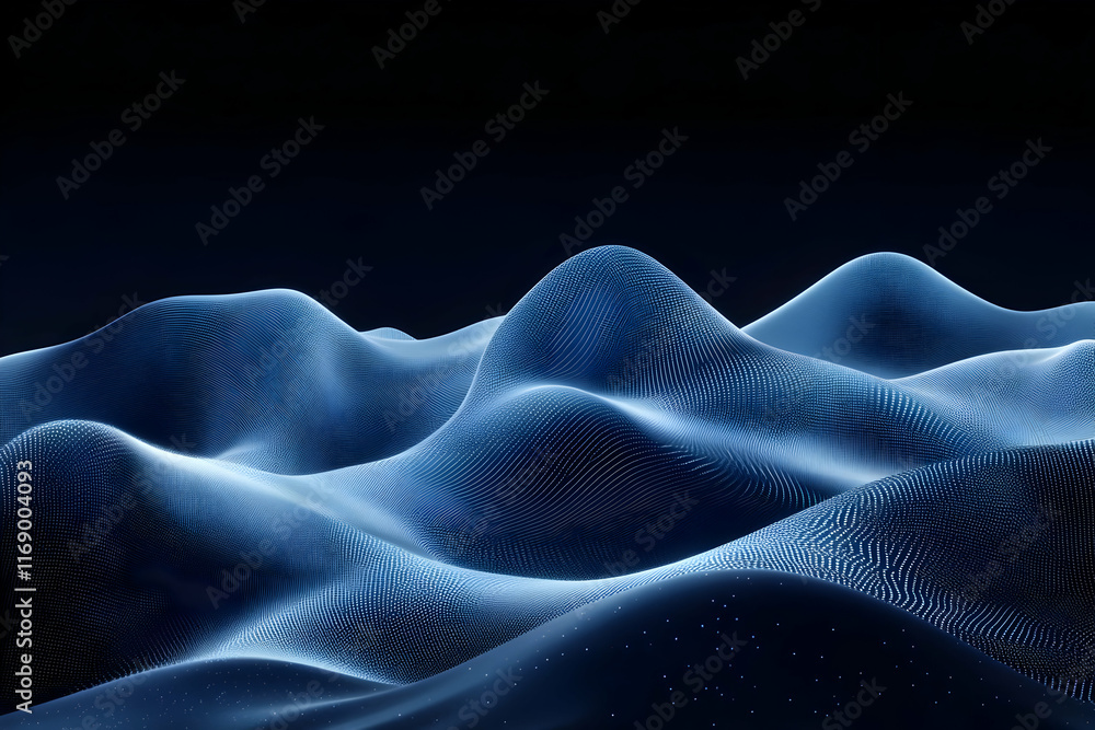 Obraz premium Abstract 3D Blue Wave Background