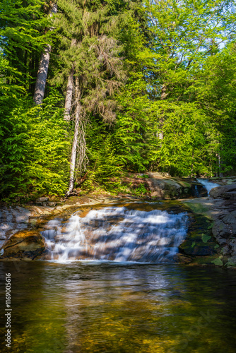 Waterfall Mumlava near Harachov, Giant Mountains (Krkonose), Eastern Bohemia, Czech Republic