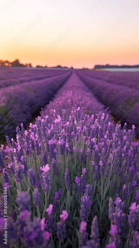 Fototapeta premium Lavender field at sunset