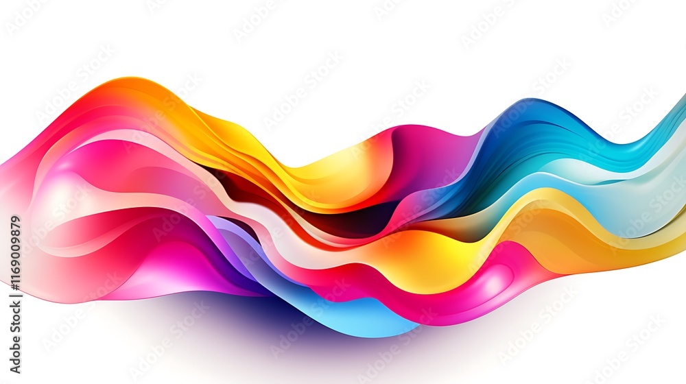 Abstract Colorful Waves Flowing Design Abstract Colorful Waves Flowing Design