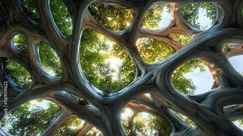 Twisting Vines Macro Shot of Climbing Plants - Nature's Intricacy