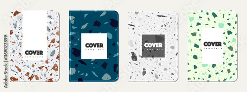 Notebook cover design. Terrazzo abstract