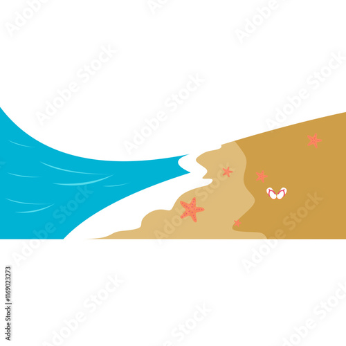Summer wave seashore