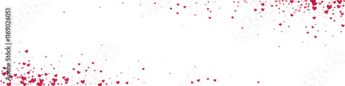 Red hearts scattered on white background.