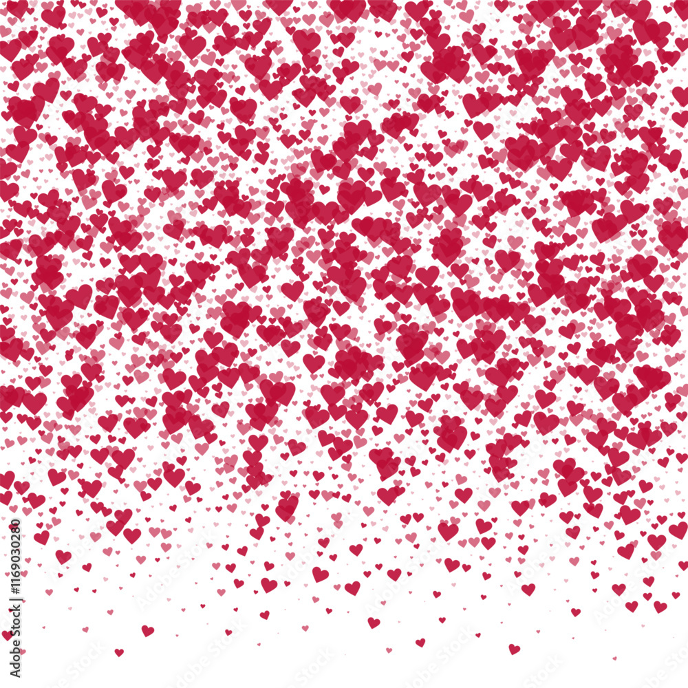 Red hearts scattered on white background. Red hearts scattered on white background.
