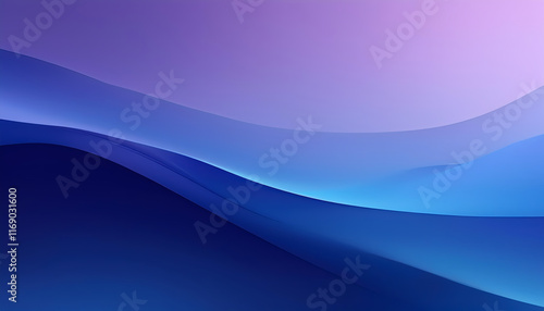 Abstract Blue and Purple Wave Background  Gradient  Smooth  Flowing Design for Wallpaper  