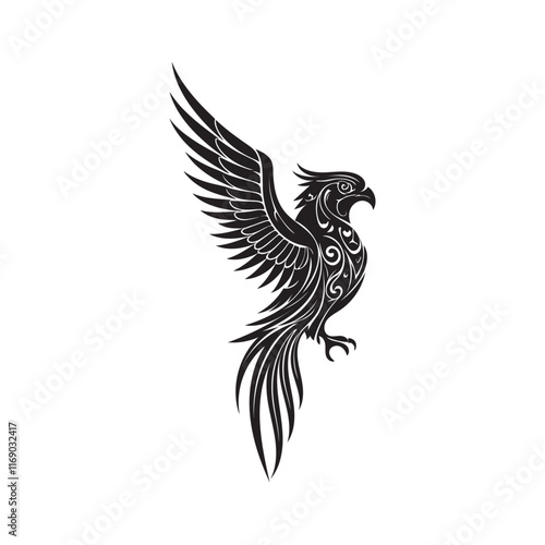 parrot parakeet animals swan birds tattoo icon silhouette vector art flat design outline illustrations