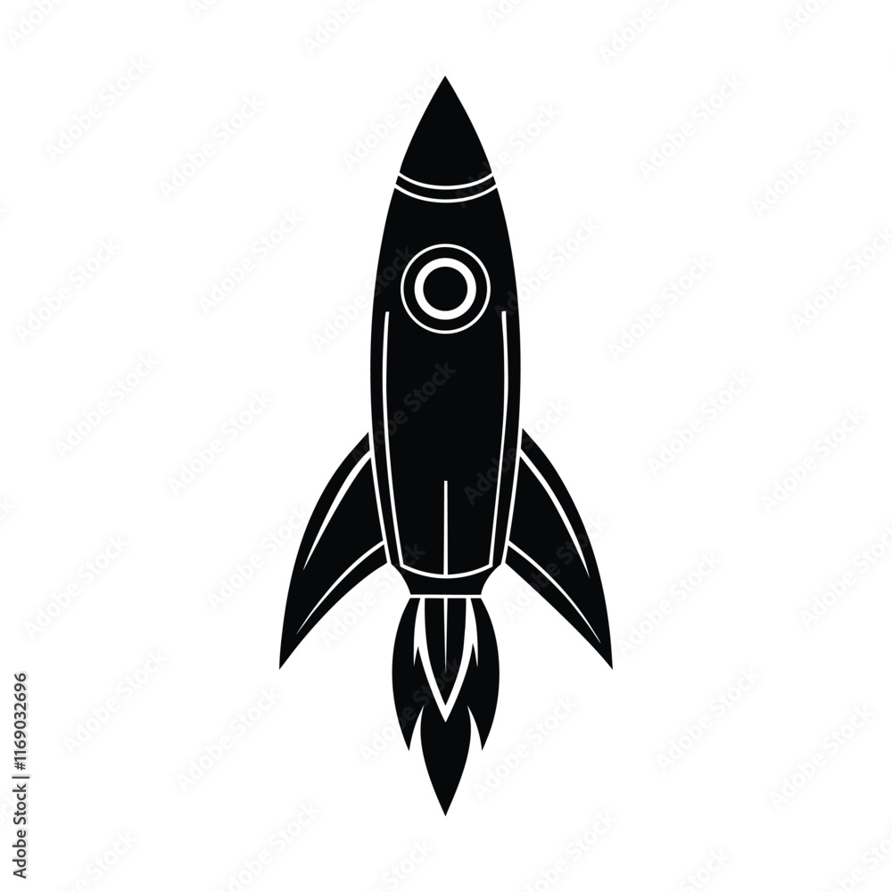 Rocket Silhouette Vector Art Design Rocket Silhouette Vector Art Design