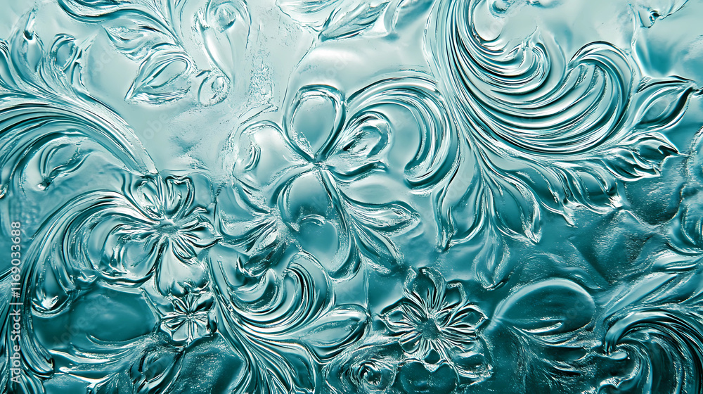 Rich Teal Glass Surface Texture with Intricate Light Play Rich Teal Glass Surface Texture with Intricate Light Play