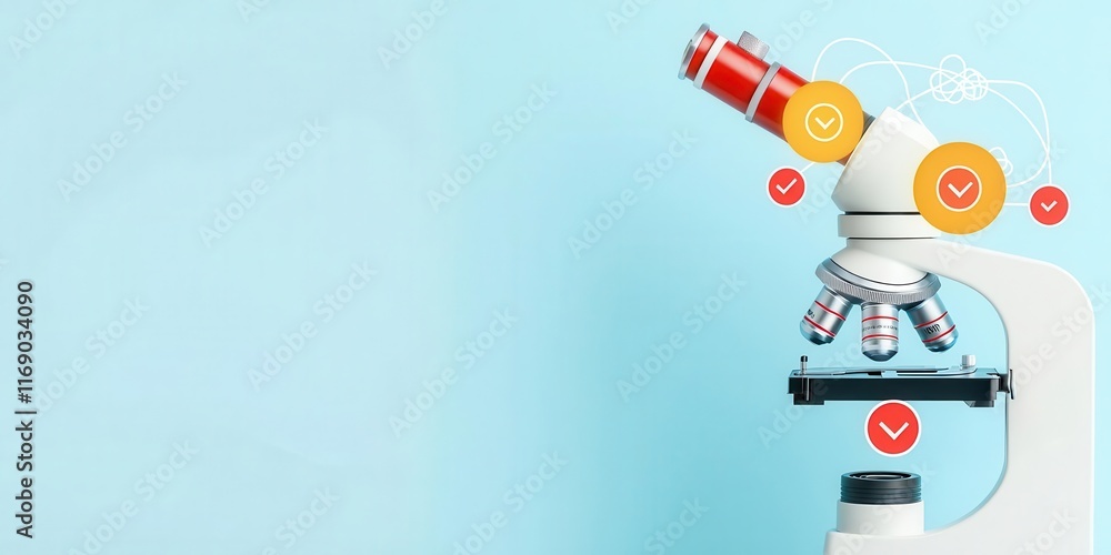 Obraz premium Innovative microscope design showcasing advanced technology.