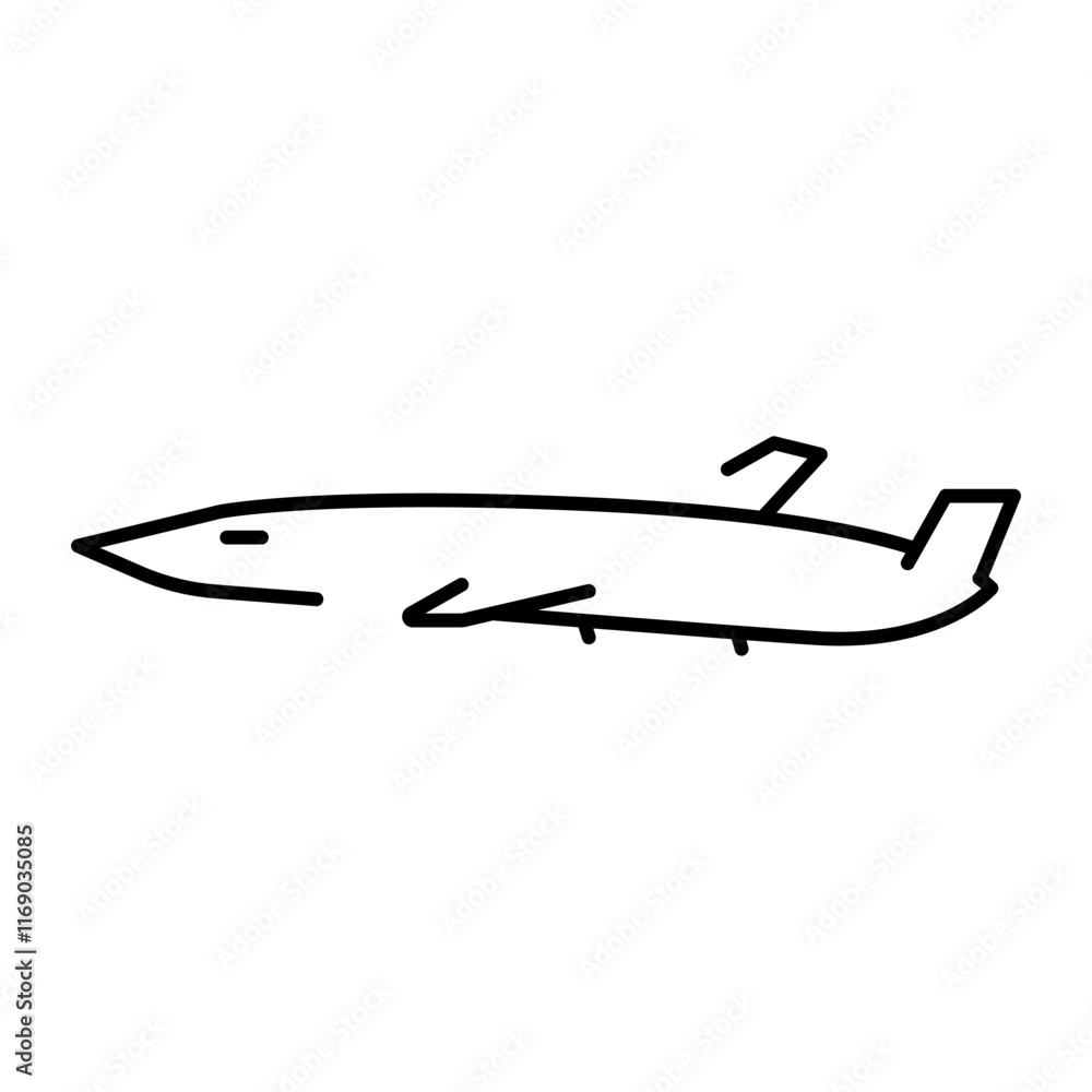 MQ-25 Stingray (USA) line color icon. Deck-based unmanned refueler. MQ-25 Stingray (USA) line color icon. Deck-based unmanned refueler.