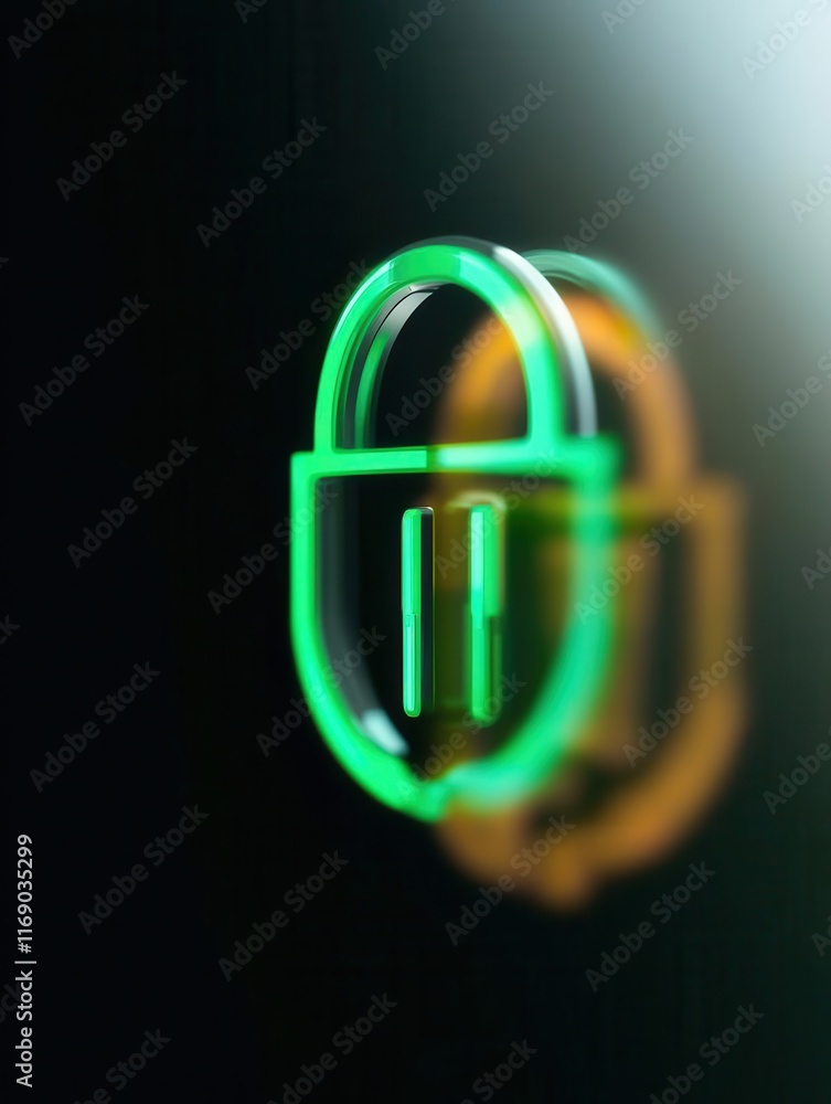 Modern digital lock icon representing security and safety. Modern digital lock icon representing security and safety.