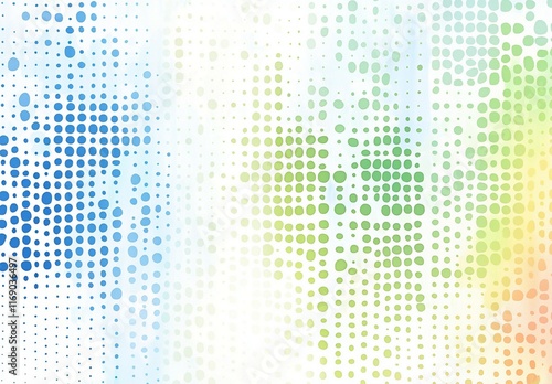 Colorful watercolor background with light pastel dots and halftone gradient