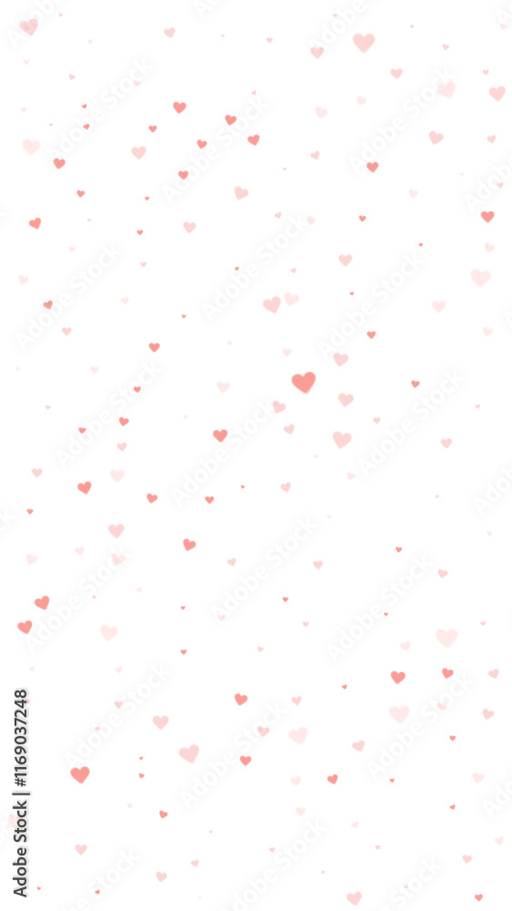 Red hearts scattered on white background. Red hearts scattered on white background.