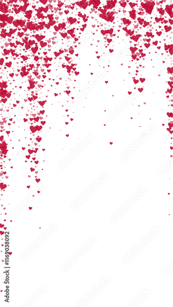 Red hearts scattered on white background. Red hearts scattered on white background.