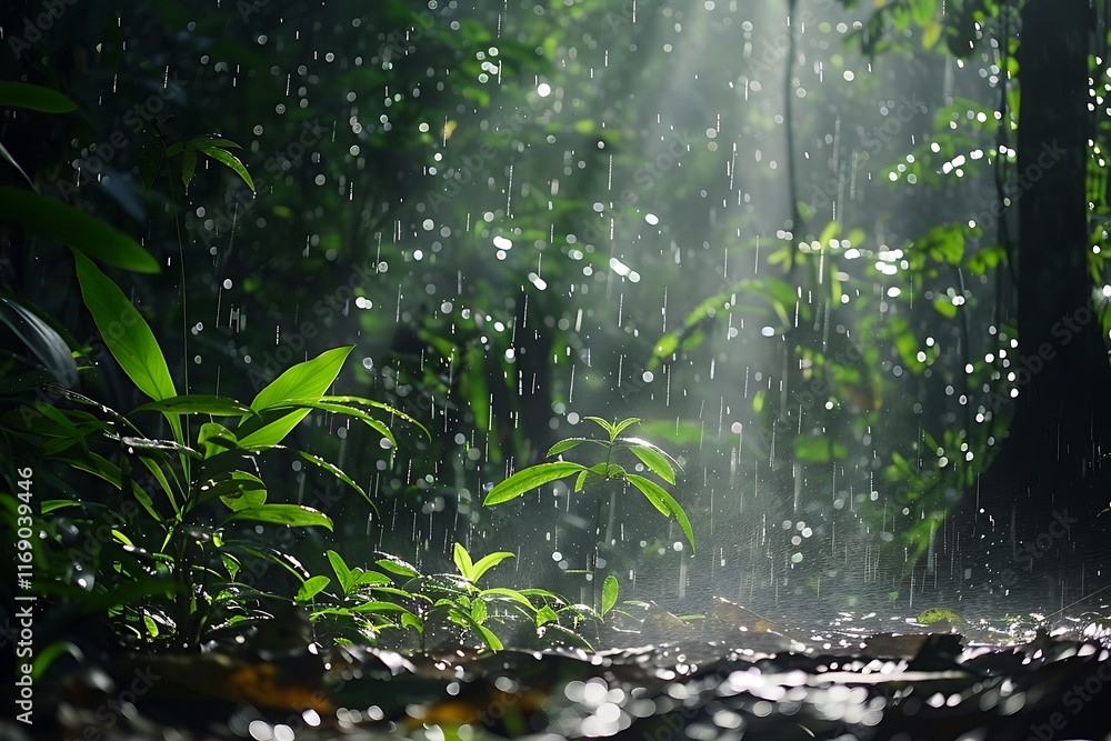 fog rain dense forest fog rain dense forest