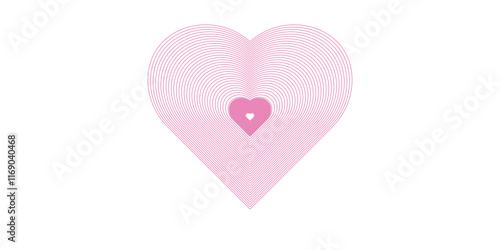 Valentine red heart icon. Heart shape Isolated on white background.