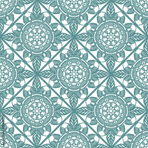 Pattern with crochet granny square wallpaper handmade decorative art design print