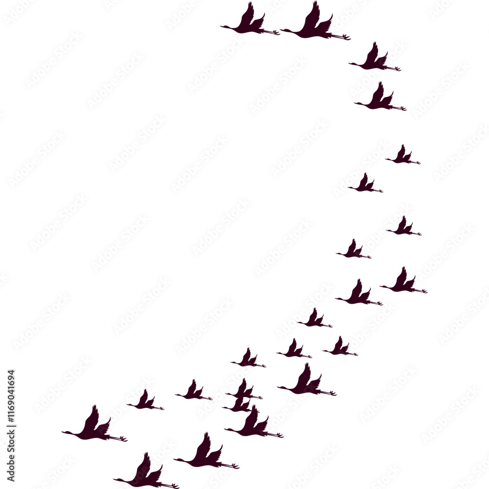 Naklejka premium Flock of Birds Flying