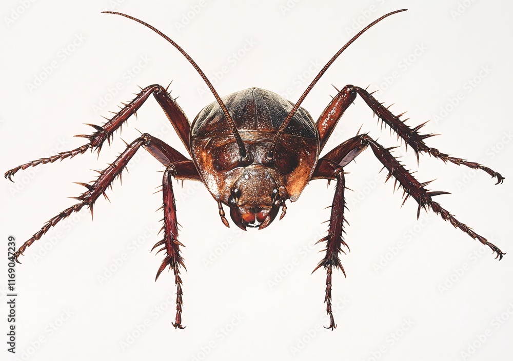 Fototapeta premium cockroach isolated on white background