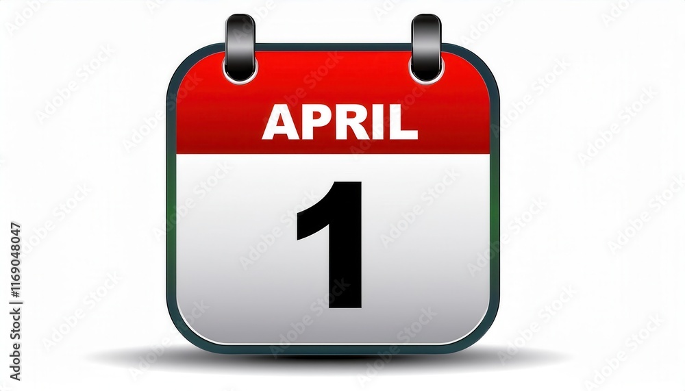 April 1 Red Calendar Icon Depicting April Fool's Day in Bold Numbers. Perfect Symbol for Pranks, Jokes, Gags, Fun Concepts, Event Reminders, Social Media Posts, and Creative Graphic Designs April 1 Red Calendar Icon Depicting April Fool's Day in Bold Numbers. Perfect Symbol for Pranks, Jokes, Gags, Fun Concepts, Event Reminders, Social Media Posts, and Creative Graphic Designs