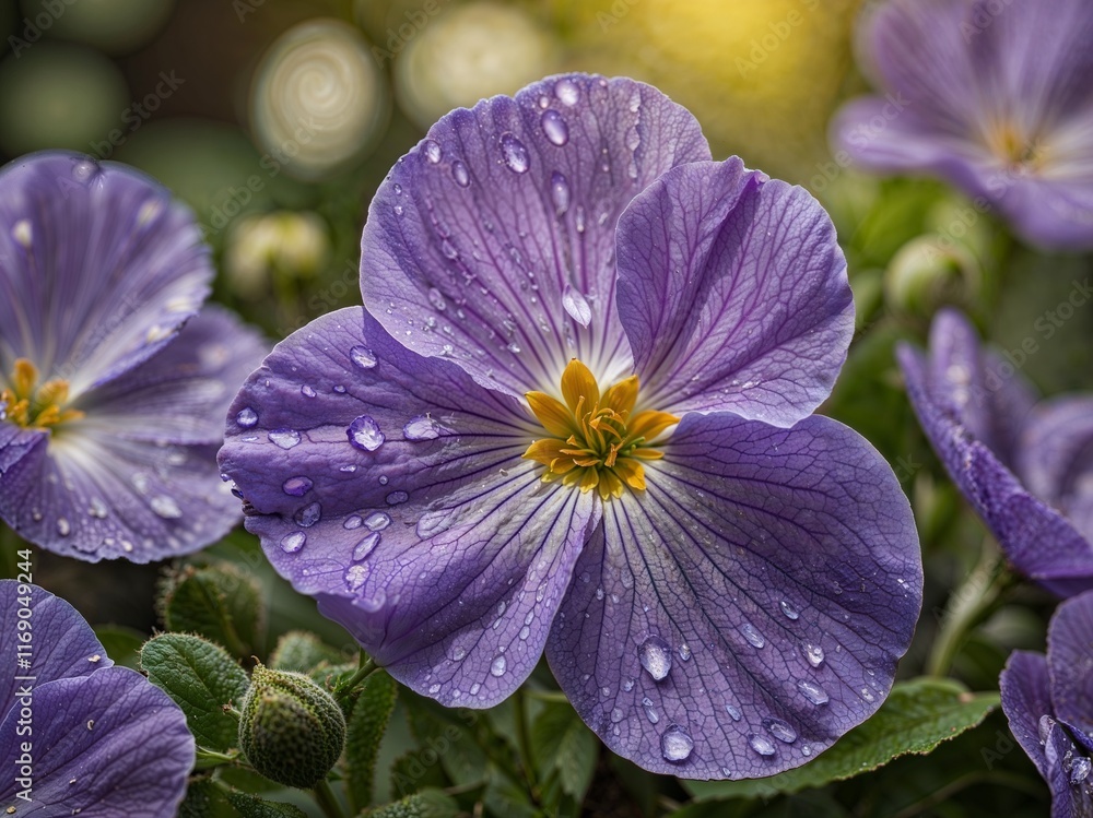 Obraz premium The Violet Flower: A Comprehensive Look at its Stunning Colors, Historical and Symbolic Meaning in Love and Faithfulness, and its Role in Gardening, Aromatherapy, and Global Cultural Practices