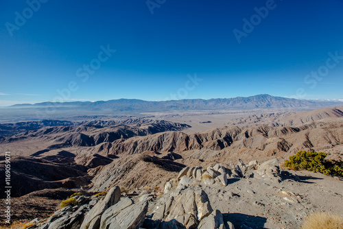 Keys View with San Andreas fault in Joshua Tree National Park , California , USA