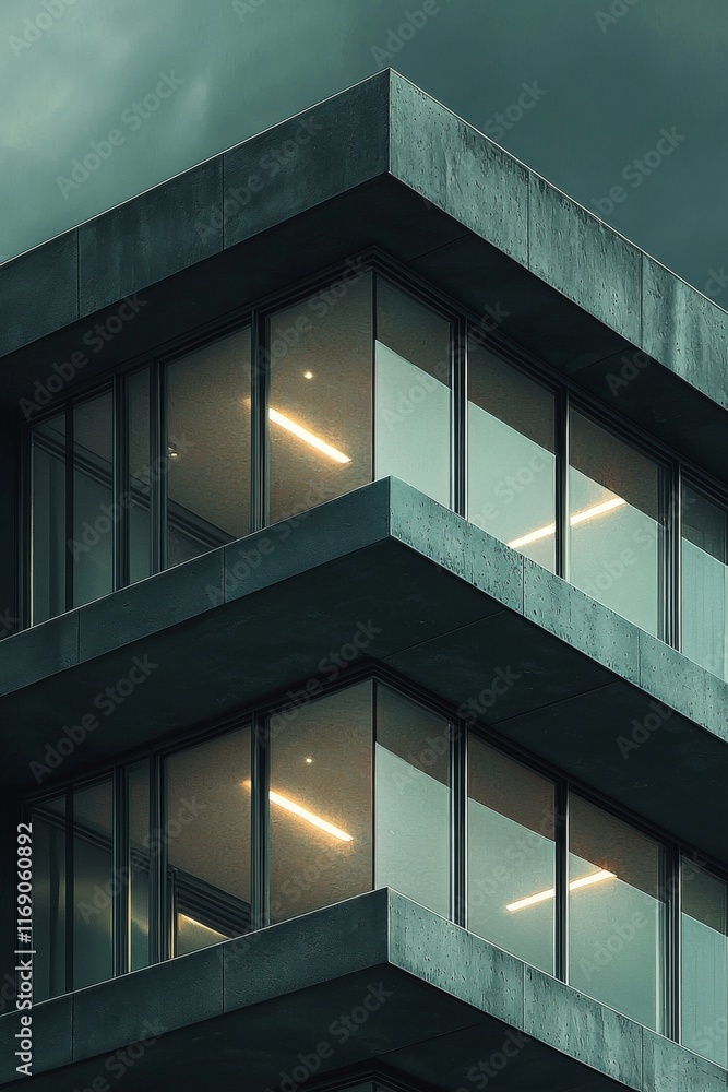 Modern Concrete Building Corner Detail Modern Concrete Building Corner Detail