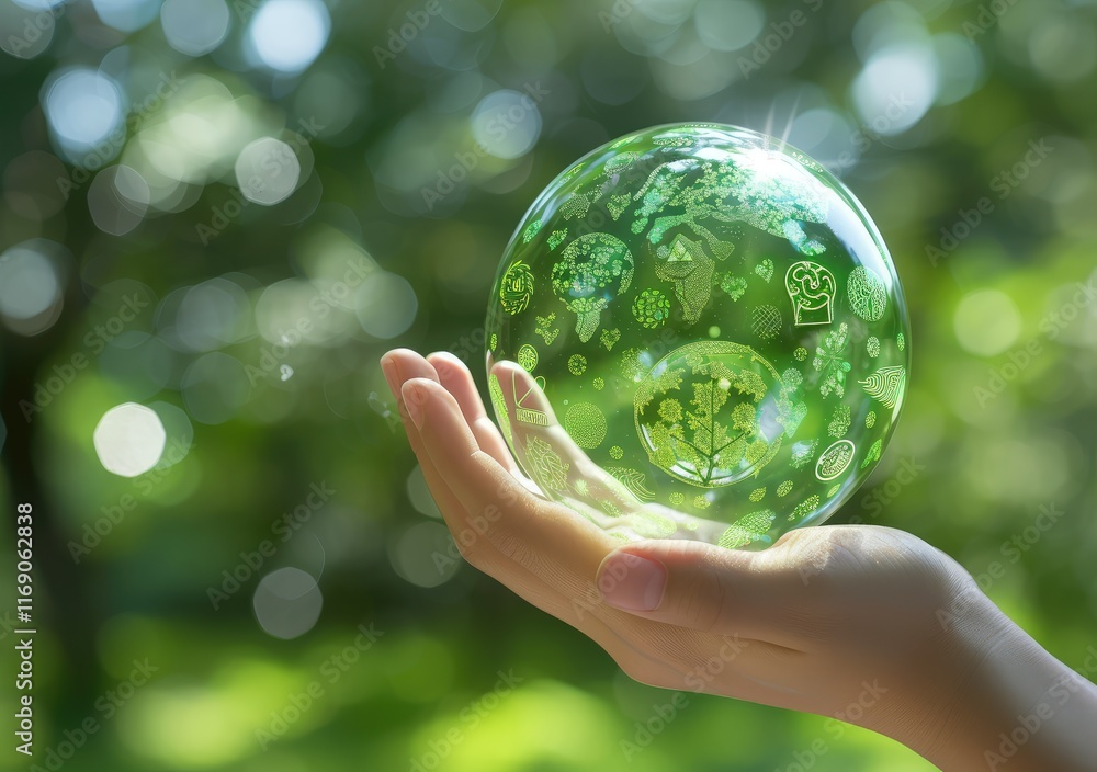 Sustainable Future in Our Hands Concept Sustainable Future in Our Hands Concept