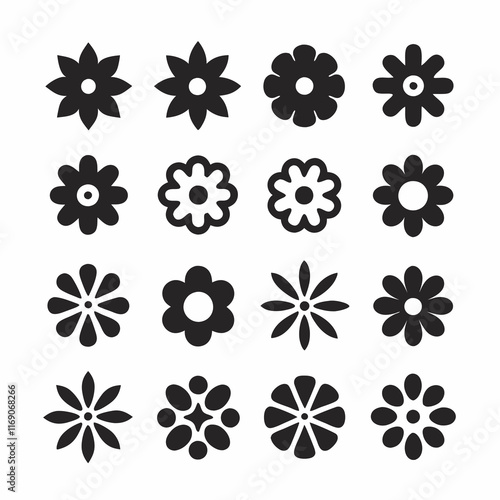 Floral Icon Vector Design Bundle. photo