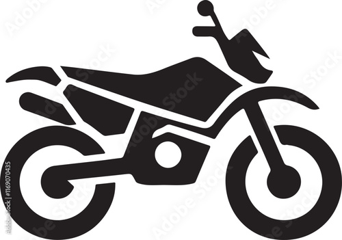 Off Road Dirt Bike Vector Graphics Design for Extreme Sports