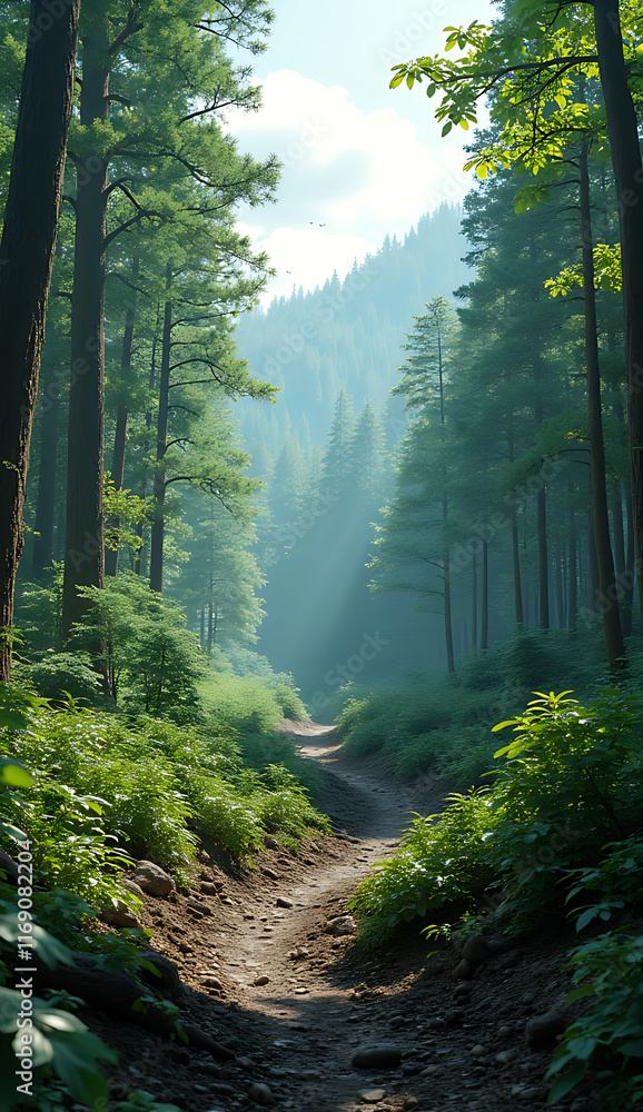 Obraz premium morning in the forest