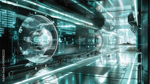 Futuristic High-Tech Laboratory Interior Design