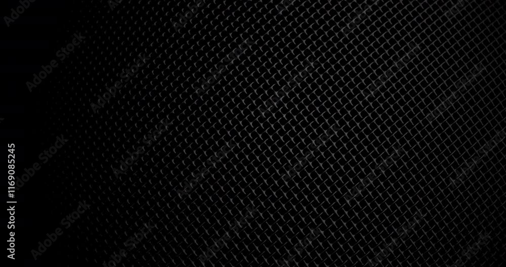 Rotating Black Metallic Mesh Texture with Smooth Motion. A high-resolution texture of black metallic mesh captured with smooth, continuous camera motion. Ideal for industrial design projects. Rotating Black Metallic Mesh Texture with Smooth Motion. A high-resolution texture of black metallic mesh captured with smooth, continuous camera motion. Ideal for industrial design projects.