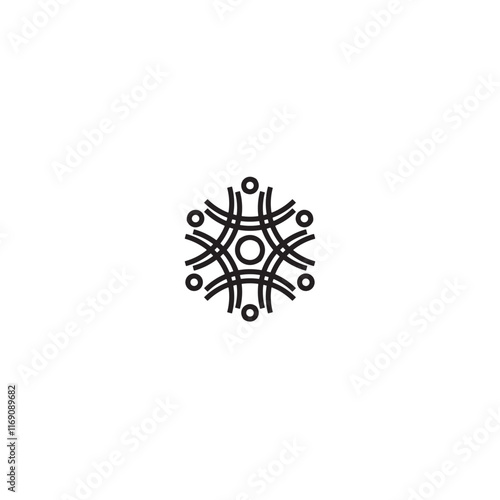 abstract geometric logo meaning community suitable for companies in the fields of beauty, technology, construction, health, consulting, manufacturing, entertainment, fashion, jewelry