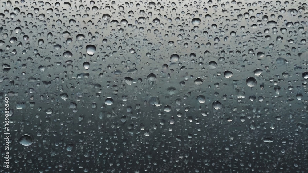 closeup view capturing the intricate condensation of fog on a window glass surface, showcasing the delicate patterns and textures formed as moisture interacts with the cold glass, creating a misty eff